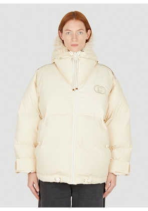Gucci Water-repellent Puffer Jacket - Woman Jackets Cream It - 38
