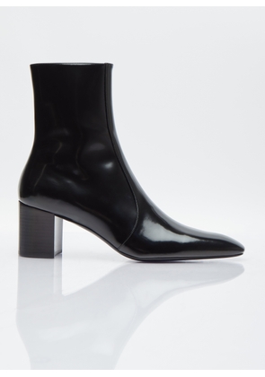 Saint Laurent Xiv Zipped Leather Boots - Man Boots Black Eu - 42