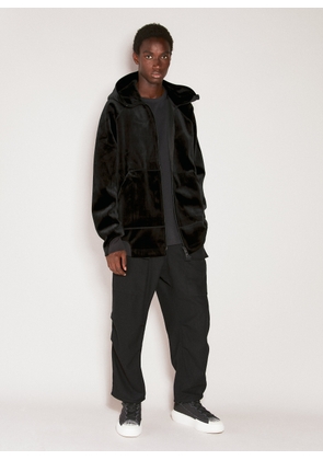 Y-3 Velvet Hooded Sweatshirt -  Jackets Black M