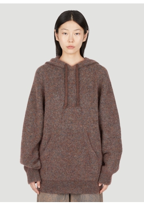 Acne Studios Hooded Mohair Sweater - Woman Sweatshirts Brown S