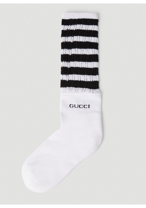 Gucci Striped Logo Socks - Woman Socks White S