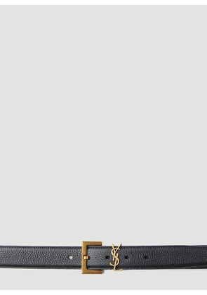 Saint Laurent Ysl Plaque Belt - Man Belts Black 100