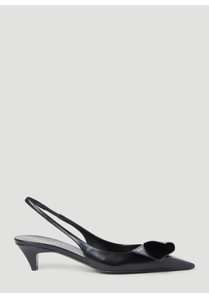 Prada Logo Slingback Heels - Woman Heels Black Eu - 39