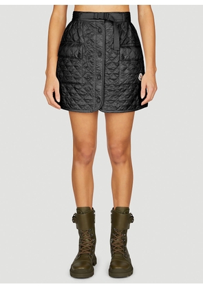 Moncler Quilted Mini Skirt - Woman Skirts Black It - 40