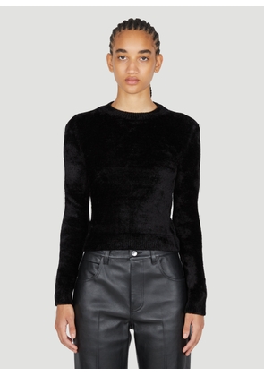 Isabel Marant Panila Velour-knit Sweater - Woman Knitwear Black Fr - 34
