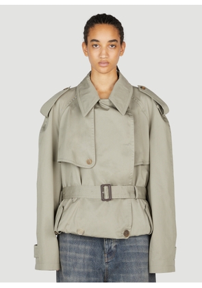 Balenciaga Folded Trench Coat - Woman Jackets Beige 1