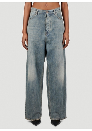 Balenciaga Loose Fit Jeans - Woman Jeans Blue Xs