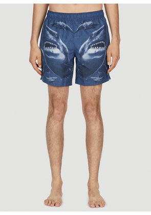 Burberry Shark Print Swim Shorts - Man Swimwear Blue S
