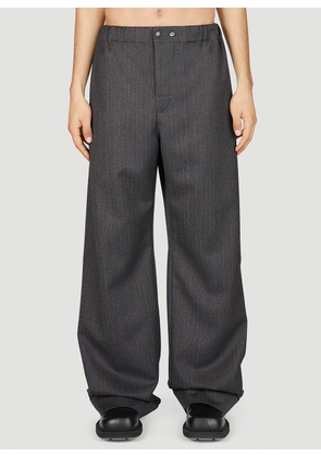 Bottega Veneta Pinstripe Wool Chevron Pants - Man Pants Grey L