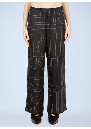 TOTEME Monogram Pants - Woman Pants Black Eu - 32