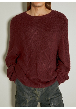 Guess USA Loop Sweater - Man Knitwear Burgundy Xxl