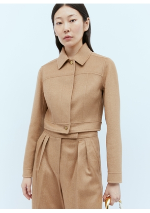 Max Mara Wool Biker Jacket - Woman Jackets Camel It - 40