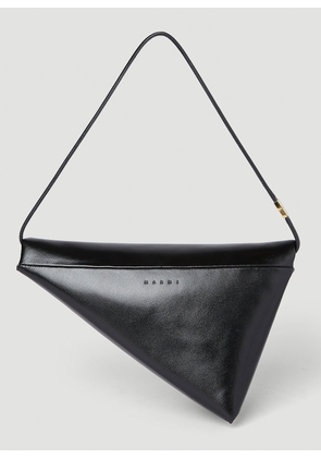 Marni Leather Prisma Triangle Shoulder Bag - Woman Shoulder Bags Black One Size