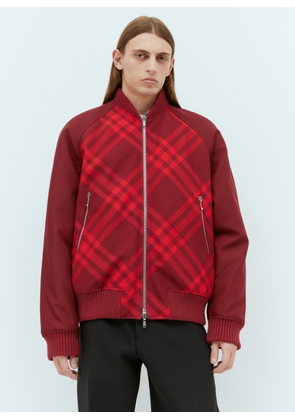Burberry Reversible Check Bomber Jacket - Man Jackets Red L