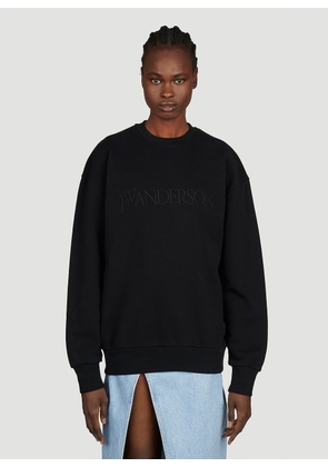 JW Anderson Logo Embroidery Sweatshirt - Woman Sweatshirts Black M