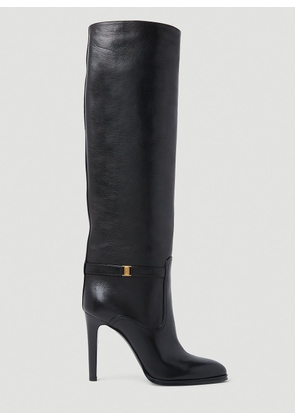 Saint Laurent Diane Leather Boots - Woman Boots Black Eu - 41