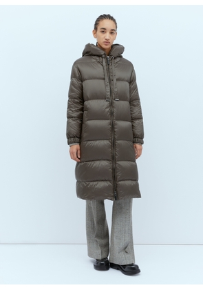 Max Mara Long Quilted Parka Coat - Woman Coats Dark Green It - 38