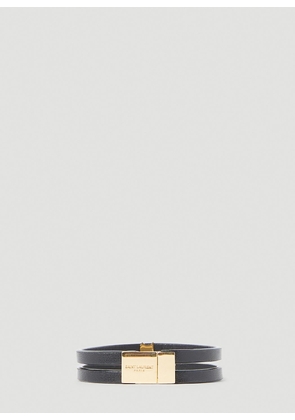 Saint Laurent Double-strap Monogram Bracelet - Woman Jewellery Black M