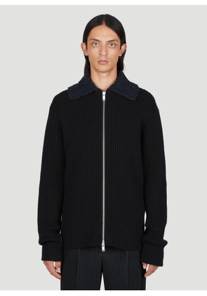 Jil Sander Two-way Zip-up Wool Cardigan - Man Knitwear Black Eu - 54