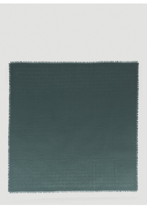 Saint Laurent Logo Print Scarf - Woman Scarves Green One Size