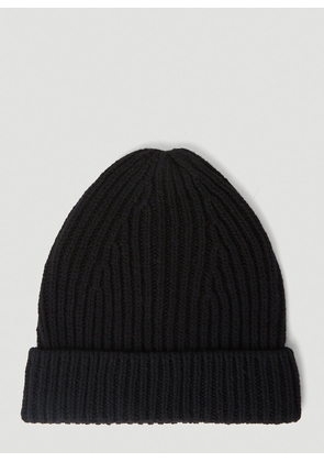 Rick Owens Ribbed Beanie - Man Hats Black One Size