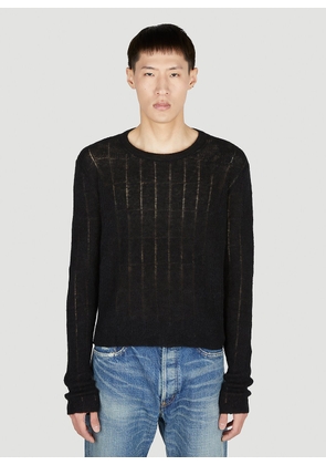 Saint Laurent Open Knit Weave - Man Knitwear Black M