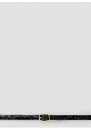 Saint Laurent Frame Thin Belt - Woman Belts Black 90