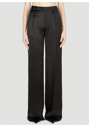 Saint Laurent Straight Leg Tailored Pants - Woman Pants Black Fr - 34