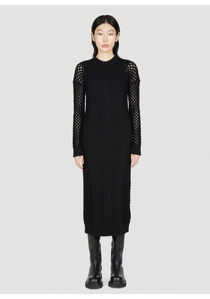 Max Mara Jumbo Knit Dress - Woman Dresses Black Xs