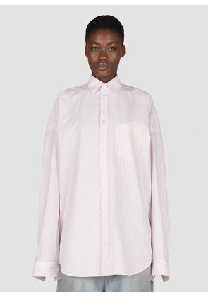 Balenciaga Cocoon Stripe Shirt - Woman Shirts Pink Fr - 38