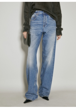 Saint Laurent Long Extreme Baggy Jeans - Woman Jeans Blue 27