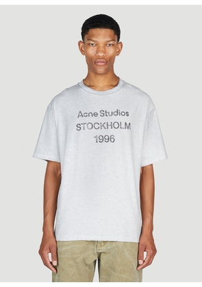Acne Studios Logo Print T-shirt - Man T-shirts Light Grey Xxl