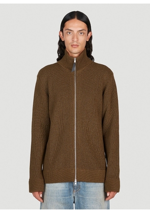 Maison Margiela Zip Up Cardigan - Man Knitwear Brown S