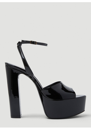 Saint Laurent Jodie Peep Toe Platform Heels - Woman Heels Black Eu - 36