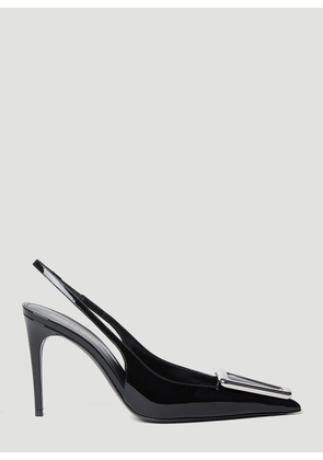 Saint Laurent Avenue Slingback Pumps - Woman Heels Black Eu - 39
