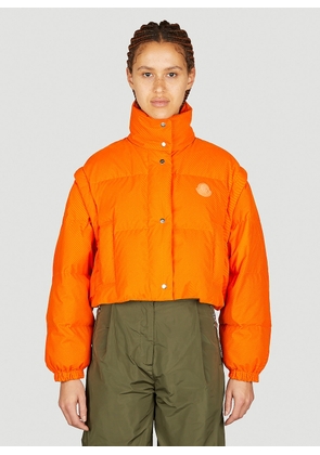Moncler Grenadelle Short Down Jacket - Woman Jackets Orange 1