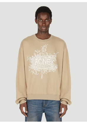 Acne Studios Glow In The Dark Logo Sweater - Man Sweatshirts Beige Xxl
