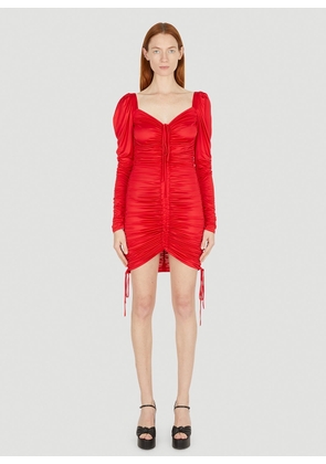 Dolce & Gabbana Ruched Dress - Woman Dresses Red It - 40
