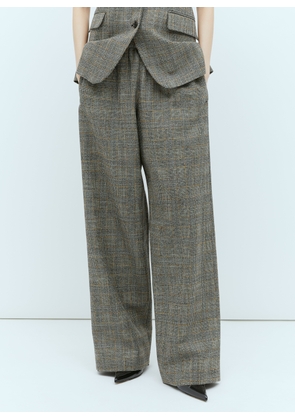 Gucci Prince Of Wales Wool Pants - Woman Pants Grey It - 40