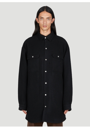 Rick Owens Oversized Wool Jacket - Man Jackets Black It - 46