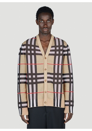 Burberry Harriford Check Cardigan - Man Knitwear Beige L