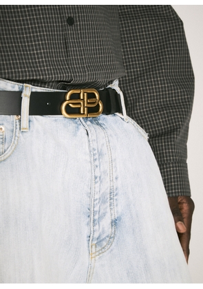 Balenciaga Logo Plaque Belt - Man Belts Black 80