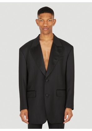 Dolce & Gabbana Satin Trimmed Tuxedo Blazer - Man Blazers Black It - 48