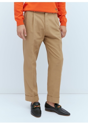Gucci Cotton Gabardine Tailored Pants - Man Pants Beige It - 46
