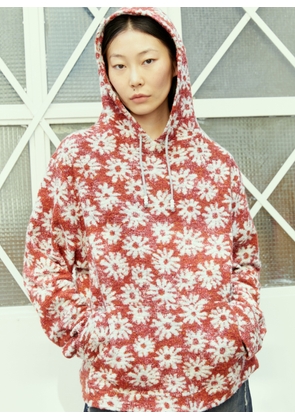 Reward If Found November Flower Knit Hooded Sweatshirt - Woman Sweatshirts Red Xs