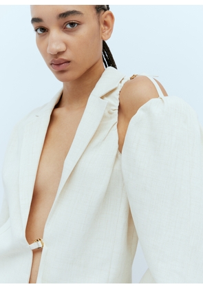 Jacquemus La Veste Galliga Blazer - Woman Blazers Cream Fr - 38