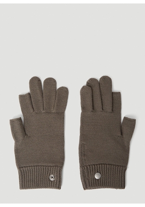 Rick Owens Touchscreen Gloves - Man Gloves Brown One Size