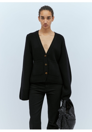 KHAITE Scarlet Knit Cardigan - Woman Knitwear Black L