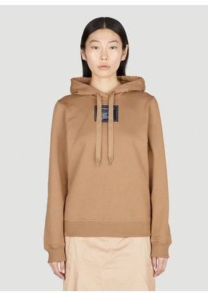 Burberry Logo Patch Hooded Sweatshirt - Woman Sweatshirts Camel M