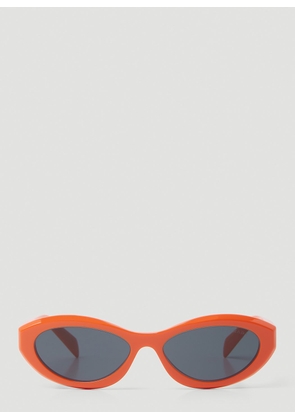 Prada Symbole Oval Sunglasses - Woman Sunglasses Orange One Size